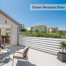 Telo Frangivista per Balcone, Occlusione Visiva Parabrezza Privacy Shield Ringhiera Decorativo Schierandosi in Metallo Passacavo con Coulisse,Grigio,1×8M