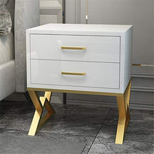 Comodino Moderna Comodino Comodino Tavolino con 2 cassetti for Camera da Letto Side Table Sofa Table per Divano Letto Camera da Letto (Color : White, Size : 50x40x50CM)