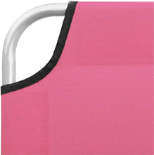 L&B-MR - Lettino da sole pieghevole per esterni, con struttura in acciaio e tessuto, colore: Rosa
