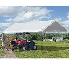 GAZEBO CAR PORT CANOPY 3X6 ACCIAIO BIANCO IMPERMEABILE