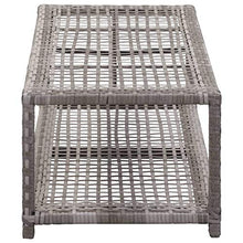 E E-NICES Scarpiera con Panchina Grigia 80x40x30 cm in Polyrattan