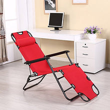 Poltrone LHA Sedia Pieghevole Ufficio per Pausa Pranzo (Colore : Red)