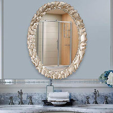 Specchio HD ZQ Specchio Bagno Ovale, Specchio Europeo per Montaggio a Parete/Specchio per Il Trucco/Specchio cosmetico, 52x75cm ^_^