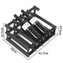 Wine Rack Holder 8 Bottle Wine Rack -Solid legno Multi-Function Piano Vino Shelf Calice Hanging Shelf WTZ012 (Color : Red wine)