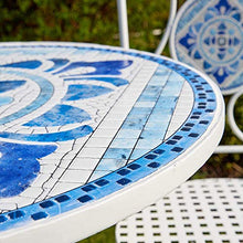 Arontime - Set da tavolo da bistrot con tavolo da 60 cm, con 2 sedie pieghevoli, mobili da giardino