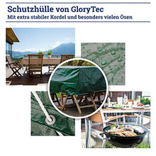 Glorytec Copertura per mobili da Giardino 200x160x70 - Protezione Impermeabile Contro Vento e intemperie - Copertura di Protezione per tavoli da Giardino Quadrati e per sedute Lounge