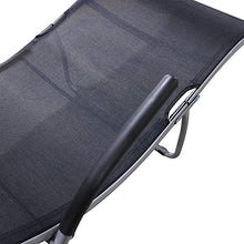 Outsunny Sdraio Chaise Longue Pieghevole da Giardino Acciaio e Textilene 172x62x66cm Nero