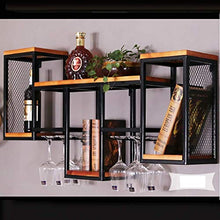 PZW Semplice e Creativo Portabottiglie da Parete in Ferro Loft Portabottiglie da Vino in Stile Retrò