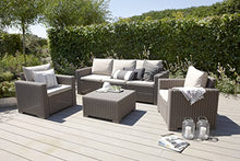Keter California Tavolo da Esterno in Rattan 68 X 69 X 35 Centimetri, Cappuccino