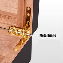 TGhosts Cigar Humidor, Fatto a Mano Cigar Humidor Cigar Box Desktop Box Humidor con igrometro e umidificatore Front-Mount Chiusura di Blocco
