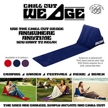 IGGI - Cuscino Lungo con Schienale rialzato, Modello Sedia a Sdraio, per Campeggio e Giardino, Colore: Blu