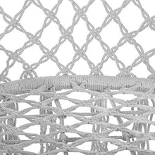 Springos Poltrona sospesa con frange, in cotone, dal design macramè, ideale per giardino, ambienti interni ed esterni, con cordini e anelli