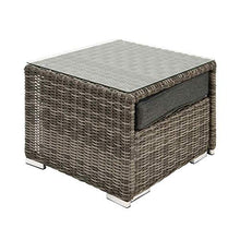 Gartentraum Pratico Set Sgabello-Tavolo in Look Rattan - Lounge-Set Pari
