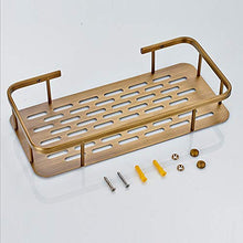 LFK Mensole da bagno in rame marrone mensola doccia doccia gel blu 30 * 14 * 5,6 cm