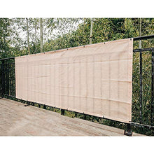 VeYhod Balcone Privacy Screen Steccati Terrazza Privacy Protection Network Privacy Shield Il 90% dello Schermo di Protezione Solare Parabrezza HDPE,Beige,0.9x1.5m