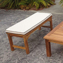 ZOUDIN Swing all'aperto Coperta Panca Cuscino Veranda Vimini Pad-Bianca 100x40cm(39x16inch)