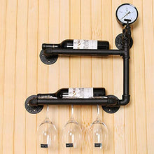 MoDi Wine Rack Retro Style Industriale Tubo di Acqua A Parete Vino Rack