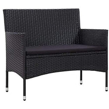 Set mobili da Giardino 4 posti, Set Mobili da Giardino con Cuscini in Polyrattan, 1 x Divano a 2 posti + 2 x Poltrone + 1 x Tavolino da caffè + 3 x Cuscini per la Seduta - Arredi Casa