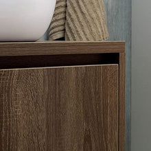 Kiamami Valentina MOBILE BAGNO SOSPESO CM 60 NOCE SCURO CON LAVABO APPOGGIO | SIENA