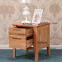 Comodino Casa Camera Accessori Ufficio Universitaria Legno Comodino White Oak Comodino con 2 cassetti - Comodino Mobili può Essere posizionato sullo Studio, Camera da Let