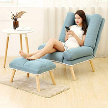 ZEQUAN Sedia Pieghevole Pieghevole per Camera da Letto con Balcone Pigro Multiuso (Color : Lake Blue)