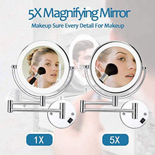 BJH Specchio per Il Trucco per Il Bagno/Specchio per vanità/a Parete Pieghevole a Parete Pieghevole