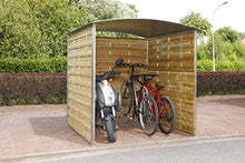 Riparo in legno per biciclette