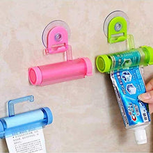 Ruiqas - Spremiagrumi per dentifricio, da appendere, dispenser per dentifricio e dentifricio, con supporto a ventosa