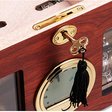 SMEJS Desktop Humidor, Cedar divisore, e Brass Ring Vetro igrometro, detiene l'80 a 100 sigari