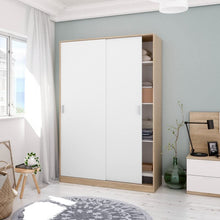 Habitdesign – Armadio a 2 ante scorrevoli, con 3 ripiani, dimensioni: 200 x 120 x 50 cm