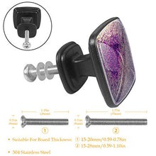 Decorative glitter silver and purple Pomelli per Porta Set di 4 Pomelli per Mobili Manopole per Cassetti Cucina Armadio Vetro
