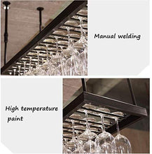 COLiJOL Scaffale per Vino Scaffale da Bar Scaffale Sospeso Portabottiglie da Vino Sospeso a Soffitto Scaffale da Soffitto Regolabile in Metallo Scaffale Di Stoccaggio Facile da Installare,Nero,60 × 3