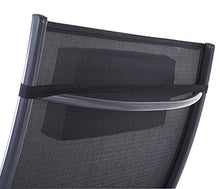 Mendler Lettino Regolabile da Esterno Savannah Acciaio polyrattan 220x70x88cm Grigio con Cuscino Nero