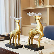 WANGXINQUAN Decorazioni domestiche Deer Ornamenti TV Gabinetto Governo del Vino Studio Creativo Mestieri Ornamenti 2 Pezzi