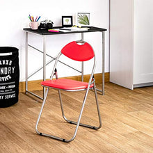 Harbour Housewares Sedia Pieghevole da Ufficio Imbottita - Rosso