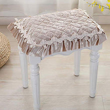 XHNXHN Cuscini per sedie Trapuntati Europei, Antiscivolo in Pizzo con Volant Sgabello Cuscino per Sedile Divano Cuscini per sedie da Pranzo Multi-Formato Piano Fodera per Sgabello con Lacci Champag