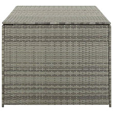 FAMIROSA Baule da Giardino in Polyrattan 180x90x75 cm Grigio