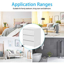 WSZMD Bianco Moderno Comodino da Letto del Comodino Comodino con 3 Cassetti di Stoccaggio Mobili da Camera da Letto, Comodino