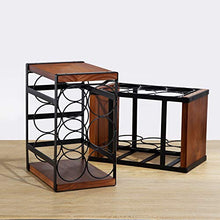 eletecpro - Scaffale da vino in legno rustico indipendente, per 6 bottiglie