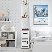 GOTOTOP Armadietto da bagno con 2 livelli ausiliari impermeabile, organizer per stanze, 120 x 22 x 22,5 cm