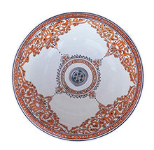 Saharashop Lavabo in ceramica orientale Fès Orange XXL