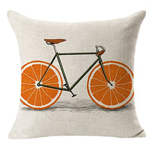 vi. Yo 1PC 45 * 45 cm Frutta Bicicletta Cuscino Federa Frutta Bicicletta in Composito di Cuscino in Vita C-2