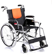 Sedia A Rotelle Manuale Semovente Pieghevole Leggera con Freni A Mano E Cuscino, per Adulti, Portatile A