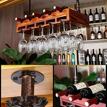 NSYNSY Portabottiglie a soffitto Portabottiglie a Parete Portabottiglie | Portabottiglie e Bicchiere | Arredamento per la casa e la Cucina | Rack di stoccaggio | Espositore per Decorazioni da Bar |