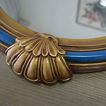 Yxxc Specchio da toeletta Specchio da Parete Specchio da Bagno Specchio da Parete Ovale Specchio da Parete Blu Specchio da Bagno Vanity Toilette Specchio da Bagno per Trucco