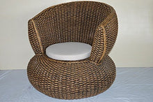 fantasie d oriente Poltrona Relax Rattan BANANO Arredamento Giardino Vimini per Esterno Interno