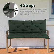 Maalr Cuscino Imbottito per Panca da Giardino, Cuscino con Schienale per Panca, Soffice e Comodo - per Panchine da Giardino e Dondoli, 100*100*10cm (Verde Scuro)