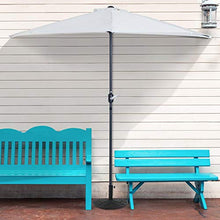 miozzi Ombrellone da Giardino Semicircolare da Parete 269x138x236 cm Bianco