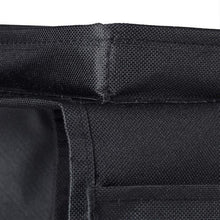 Relaxdays Vassoio Divano da Bracciolo, 6 Tasche Porta Telecomando, Poliestere, Nero, 22 x 18 x 31 cm