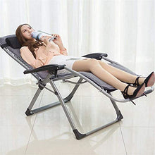Hfyg Lettino Prendisole Sedia a Sdraio per Patio Pieghevole a gravità Zero Sedia da Giardino Pieghevole a Sdraio per Esterni da Campeggio con Cuscini 200kg Chaise Longue (Color : Brown)